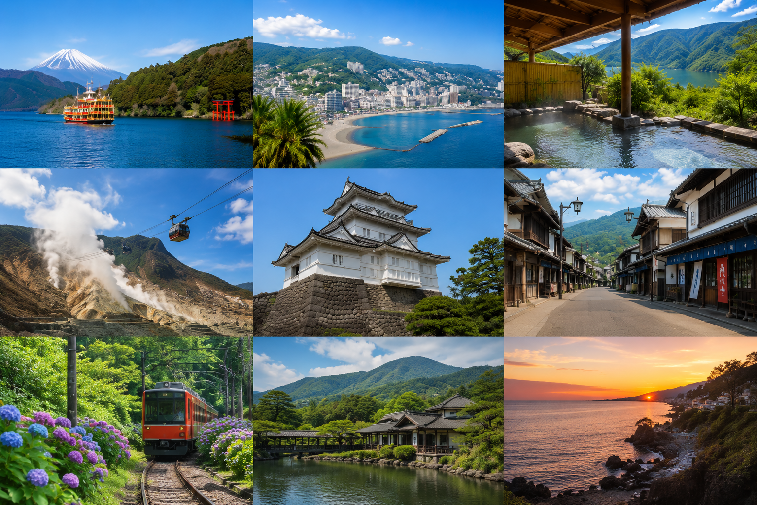 箱根・熱海・小田原の観光地風景