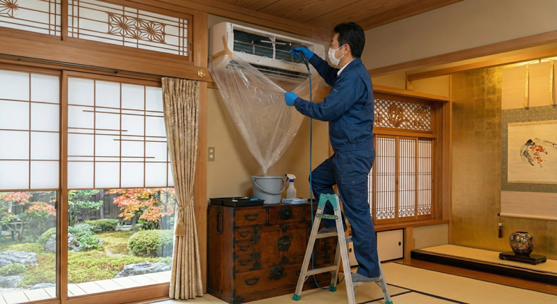 民泊施設のエアコンクリーニング - カビ・ホコリ徹底除去