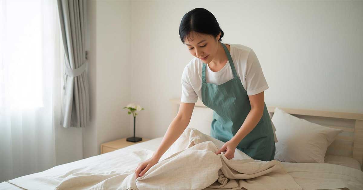 民泊のリネン交換頻度の正解は？ゲスト満足度とコストを両立するタイミング管理術